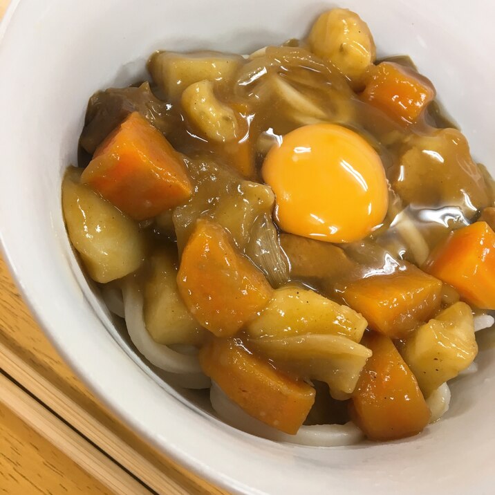 残ったカレーでカレーうどん！